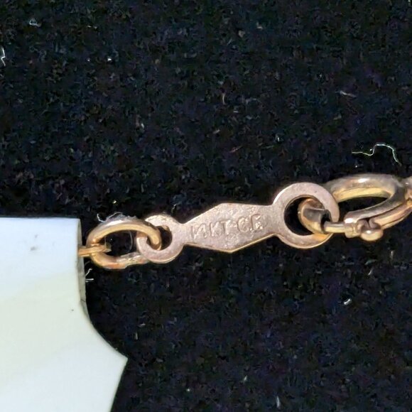 14K Gold Fill Pearl Teardrop Blue Necklace Delicate Preppy Gift Quiet Luxury - Picture 5 of 11